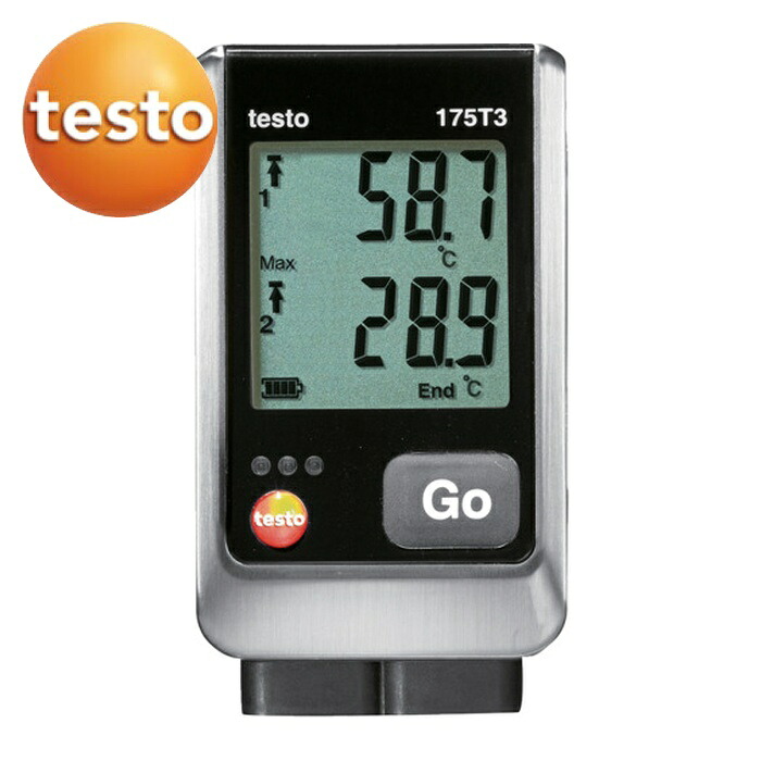 テストー 体温資料ロガー testo 175 T3 (1個) TESTO175T3