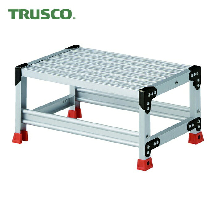 トラスコ TRUSCO 作業用踏台 アルミ製・グレーチング仕様 SUS金具 1段 高さ0.3m 天板600×400 (1台) TSFGR-163