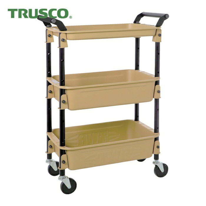 トラスコ TRUSCO ツールワゴンロイヤル 586X320X833 深2浅1 点火装置砂子 (1台) TWR-4-LS