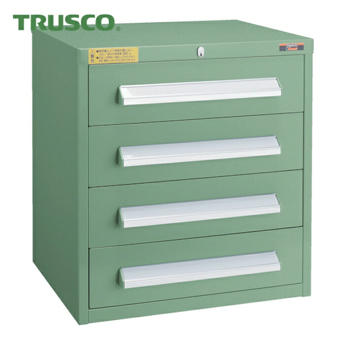 トラスコ TRUSCO WLVR型収納家具 500X412XH540 抽き出し4段 (1台) WLVR-542 (GN) 花・ガーデン・DIY-収納・保管用品-その他