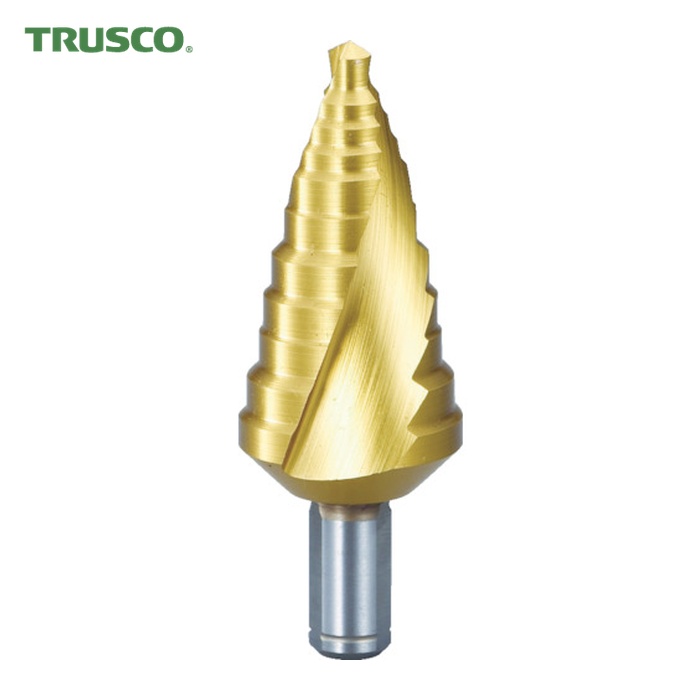 トラスコ TRUSCO ステップドリル 2枚刃チタンコーティング 6~27mm 段数11 (1本) TSDSC27｜工具ランドこだわり館 13,666円