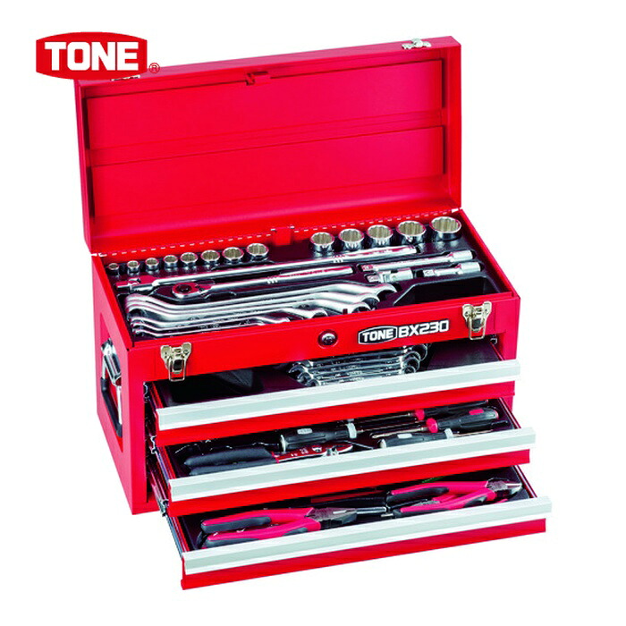 TONE トネ TSS450 保全用手道具仕掛ける 物の具仕掛ける 差込角12.7粍 62点仕掛ける 赤いこと (1S)