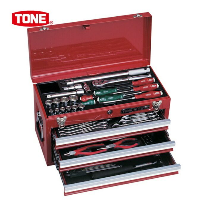 TONE トネ TSA450SV 整備用工具セット ツールセット 差込角12.7mm 58点セット シルバー (1S)
