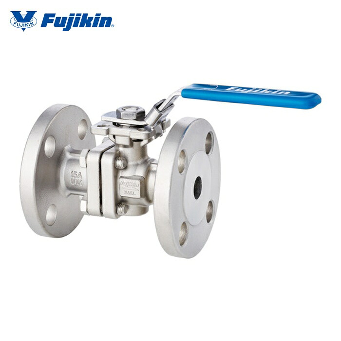 フジキン Fujikin UBV-21-J10R-E-ALX ステンレス鋼製1MPaフランジ式2ピースボール弁20A(3/4) (1個)