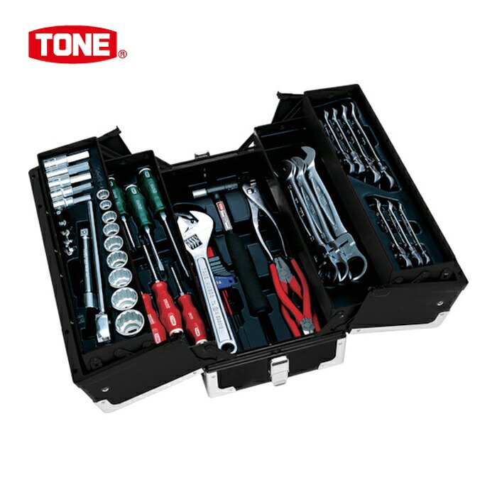 TONE トネ TSH430BK 整備用工具セット TSH430ツールセット 52点セット マットブラック (1S)｜工具ランドこだわり館 40,424円