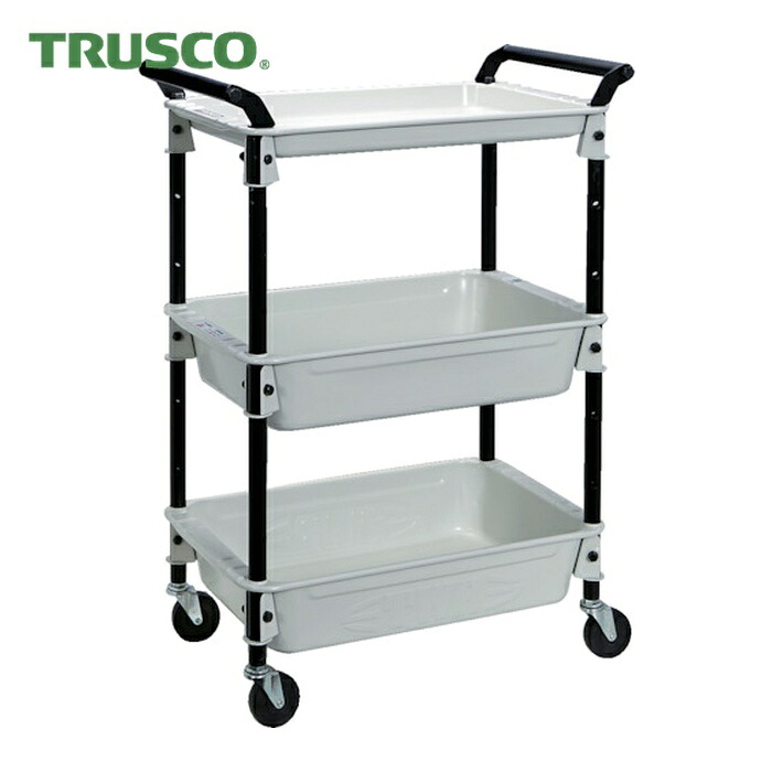 トラスコ TRUSCO ツールワゴンロイヤル654×361×887深2浅1 ホワイト (1台) TWR-2-W|工具ランドこだわり館