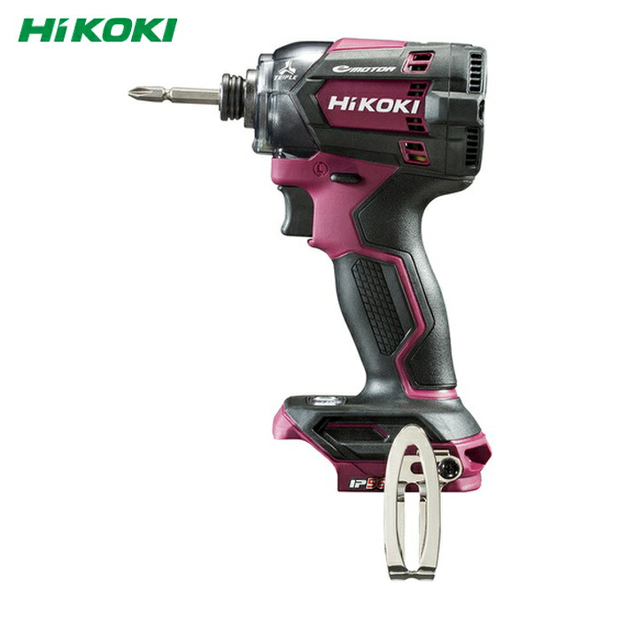HiKOKI ハイコーキ WH18DC-NNR 18Vコードレスインパクトドライバ レッド 本体のみ (1台)｜工具ランドこだわり館