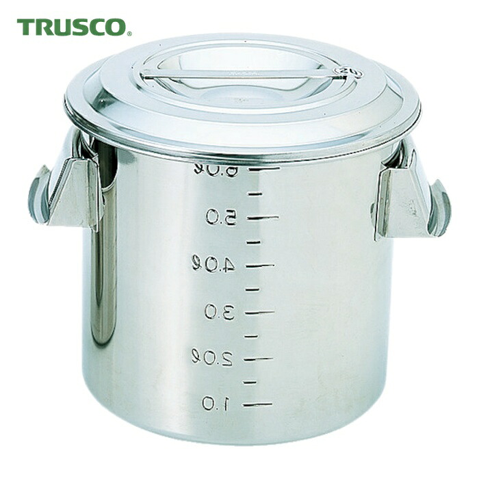 トラスコ TRUSCO ステンレスポット蓋付 260x260 13L 手付 (1個) TSH-4626