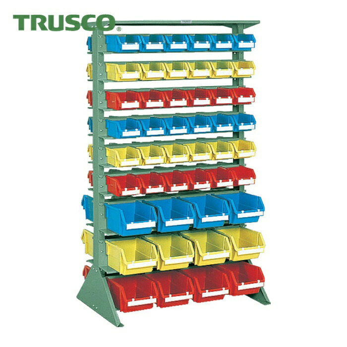 トラスコ TRUSCO 両面重量コンテナラック H1565 T2X72 T5X24 (1台) U-1536W