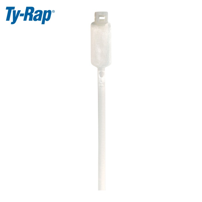 TY-Rap ABB TY46M マーキングタイ 識別タグ連結 標準 ナチュラル色 ラベル寸法13.1×27mm 幅4.8×長さ184mm 1000本入 (1袋)