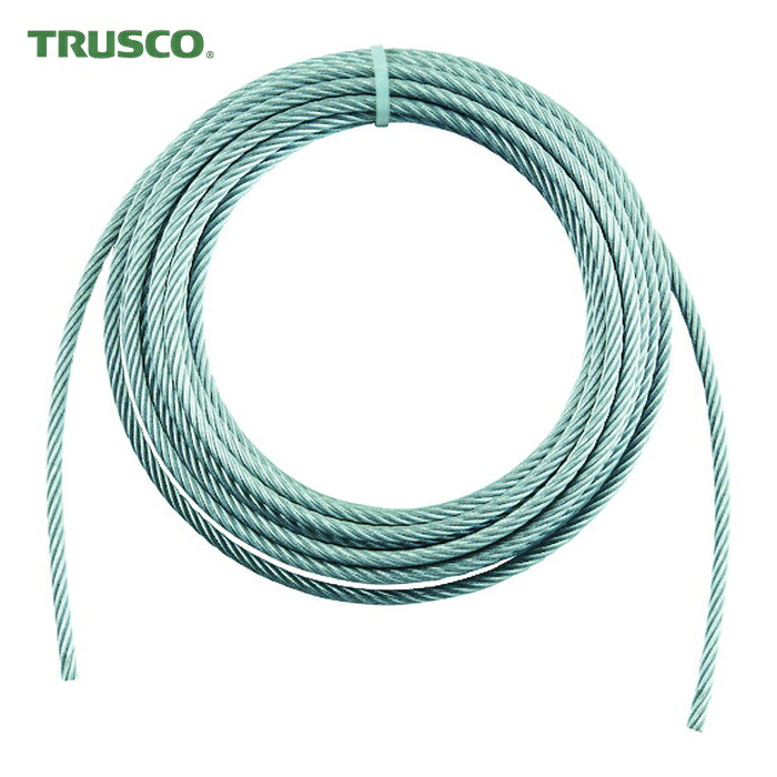 トラスコ TRUSCO 手動ウインチ用ワイヤーΦ12×20M用(切りっ放し) (1本) WW12-20