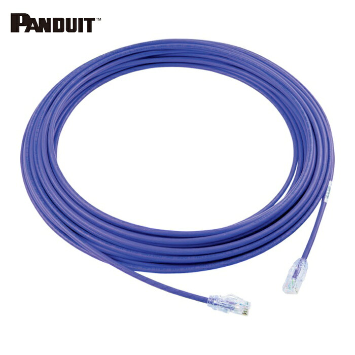 パンドウイット PANDUIT UTP28X15MVL カテゴリ6A細径パッチコード 15m 紫 UTP28X15MVL (1本)