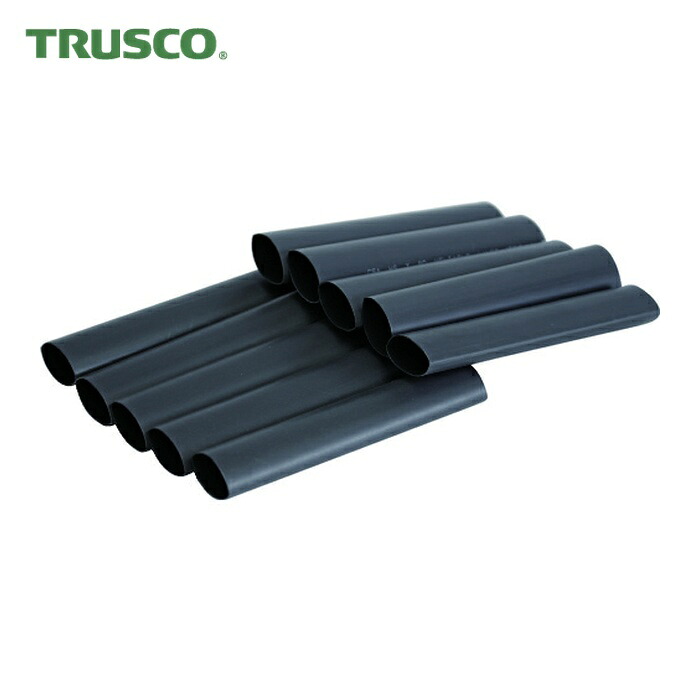 トラスコ TRUSCO 粘着剤付き熱収縮チューブ 収縮率3:1 10本 (1袋) TRPW25.4-10.2-10 4,871円