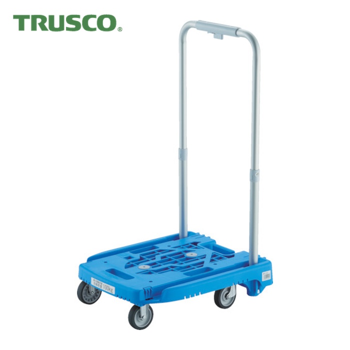 トラスコ TRUSCO 脂手押し車 カルティオミニ weego 省音G拷問台 青み ストッパー付 (1台) WP-2G-B-JS
