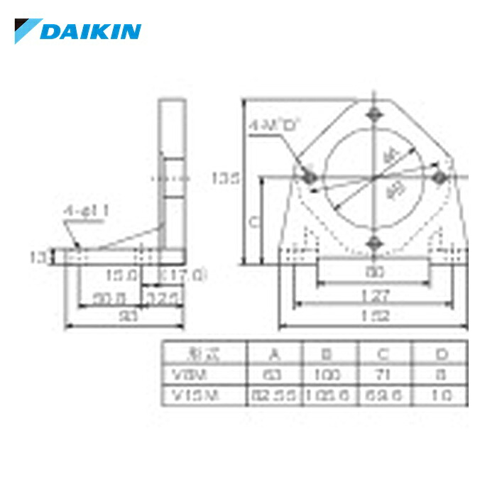 ダイキン DAIKIN V15M 弁揚水機用フィート (1台)