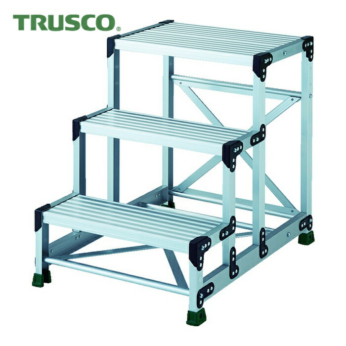 トラスコ TRUSCO アルミ合金製作業台 3段 高さ0.75m 天板600×400 (1台) TSF-3675