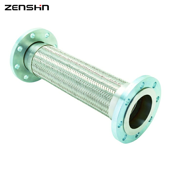 ゼンシン ZENSHIN Z-4000-15-300 フレキシブルメタルホース(フランジ型) 呼び径15A(1/2in) (1本)