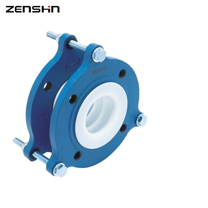 ゼンシン ZENSHIN ZTF-5000-100 フッ素樹脂製防振継手(フランジ型) (1本)