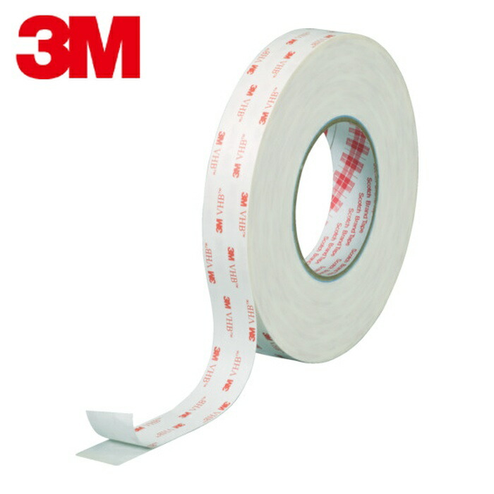 3M スリーエム VHB構造用接合テープ Y-4920 12mmX33m 22巻入 白 (1箱) Y4920 12X33