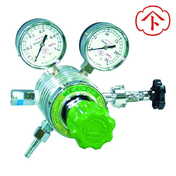 ヤマト産業 YR-200-R-B-Y01HG03-CO2 フィン付調整器 炭酸ガス用 YR-200-R-B-Y01HG03 ヨーク枠 (1個)
