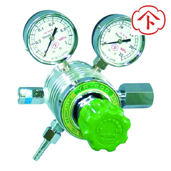 ヤマト産業 YR-200-R-C-12HG05-C2H4 フィン付調整器 エチレンガス用 YR-200-R-C-12HG05 (1個)
