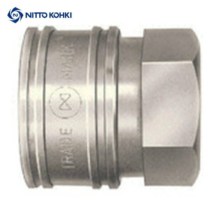日東工器 16TSF STEEL NBR      TSPカプラ 鋼材製 ニトリルゴムSG(NBR)(おねじ打っ付け用ソケット) 競争相手側R2(00857) (1個)