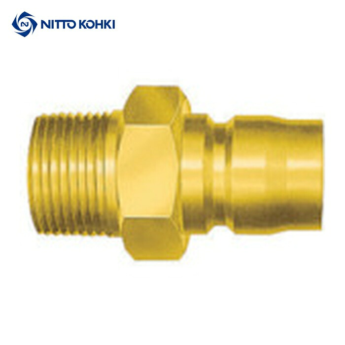 日東工器 16TPM BRASS TSPカプラ 真ちゅう製(めねじ取付用プラグ) 相手側Rc2(00586) (1個)｜工具ランド　いたわり館