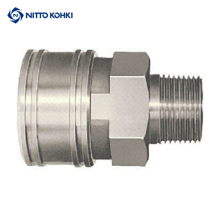 日東工器 16TSM STEEL NBR      TSPカプラ 鋼材製 ニトリルゴムSG(NBR)(めねじ打っ付け用ソケット) 競争相手側Rc2(00856) (1個)