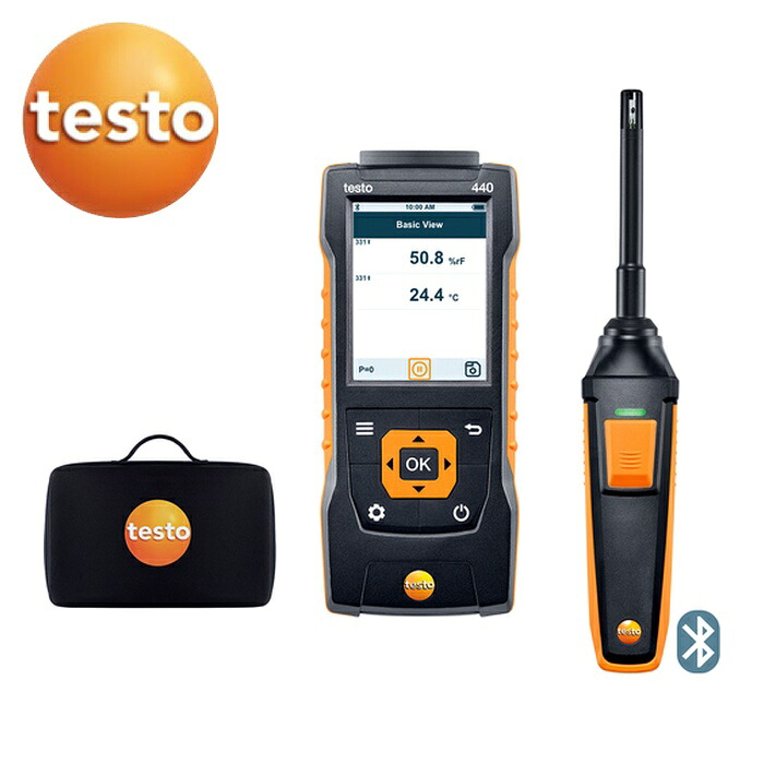 テストー 温湿度計 testo 440 温湿度プローブセット (1S) 0563 4404｜工具ランド　いたわり館