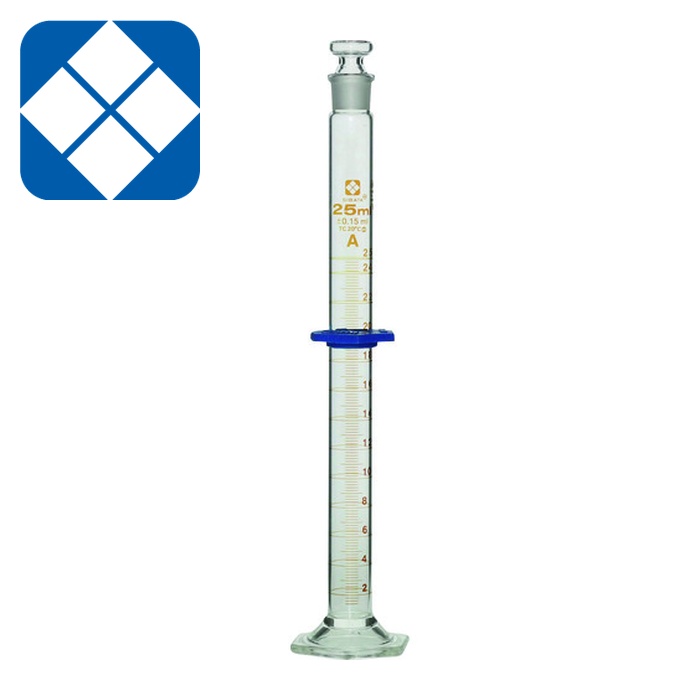 SIBATA 柴田科学 023550-25 有栓メスシリンダー スーパーグレード 25mL (1本)