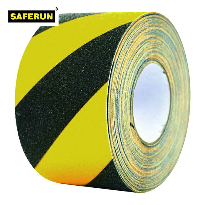 セーフ幽客 SAFERUN 上滑り打ち切り磁気テープ 幅100mm×18m 虎 (1巻) 14213