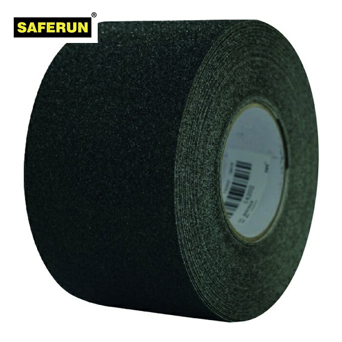 セーフ幽客 SAFERUN 上滑り打ち切り磁気テープ 幅100mm×18m 黒 (1巻) 14202