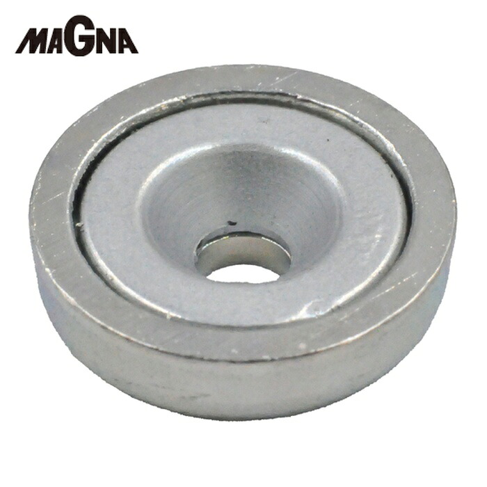 マグナ MAGNA ネオジ磁石プレートキャッチ(丸形・キャップ付)(5個入) (1袋) 1-NCC12R