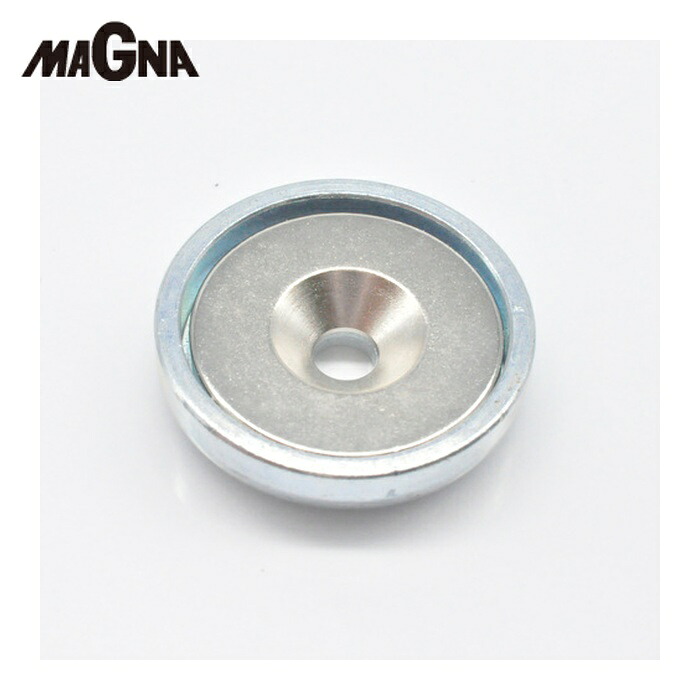マグナ MAGNA ネオジ磁石プレートキャッチ(丸形・キャップ付)(3個入) (1袋) 1-NCC29R