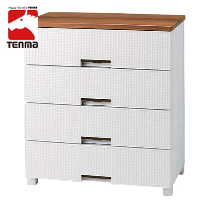 天馬 Fits フィッツプラス メッシュ FM7504 4段 ホワイト 幅75cm (1台) 110007002