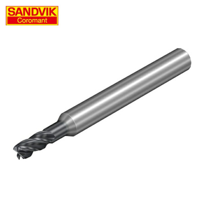 サンドビック SANDVIK 1K334-0400-100-XC (1730) コロミルDura押し並べて処理用超硬エンドミル(732) (1本) 花・ガーデン・DIY-切削・研削工具用アクセサリー-エンドミル