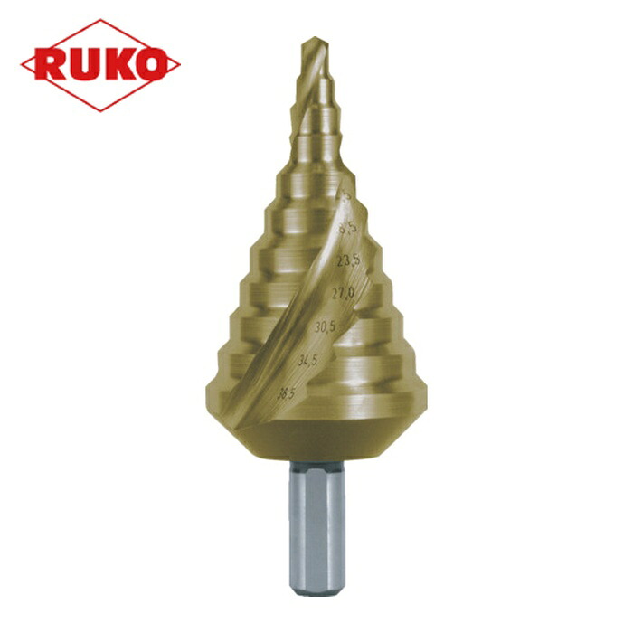 RUKO 101-091T 2枚刃スパイラルステップドリル 38.5mm チタン (1本)｜工具ランド　いたわり館