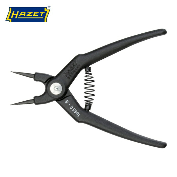 ハゼット HAZET 1845C-8 スナップリングプライヤー(穴用) 爪先端径0.9mm (1丁)