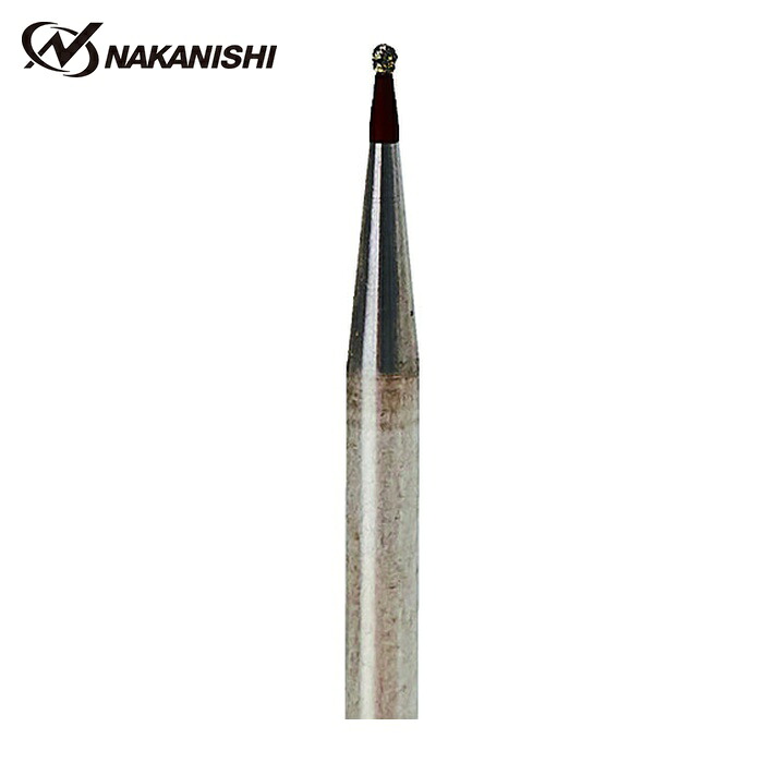 ナカニシ 11001 電着ダイヤモンドバー 5本入 球型 φ0.6×軸φ1.6 #320 (1Pk)