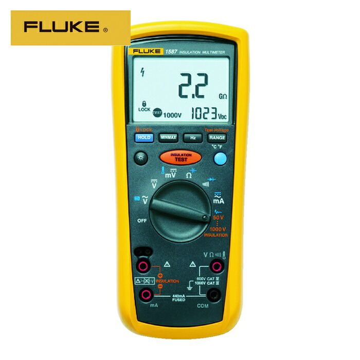 フルーク FLUKE 1587FC デジタル・マルチメーター付絶縁抵抗計 (1台)｜工具ランド　いたわり館