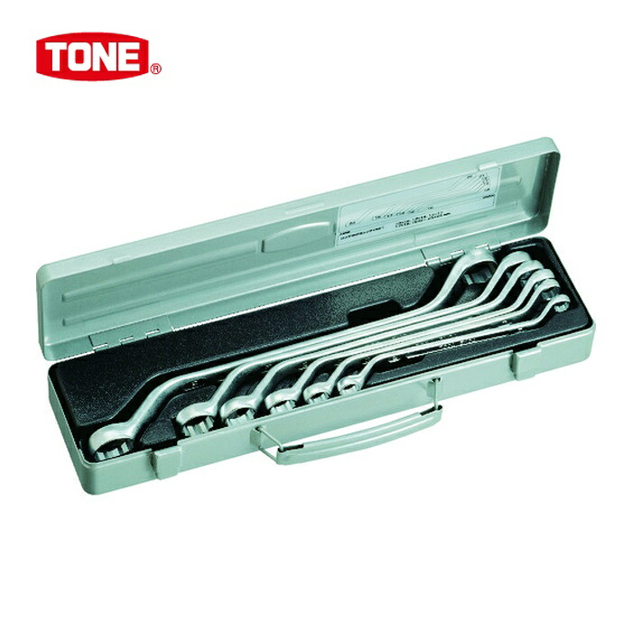 TONE トネ 2600M ロング両口めがねレンチセット(45&deg;) 6点セット (1S)｜工具ランド　いたわり館