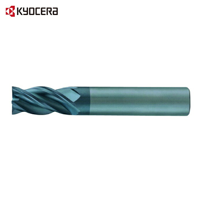 京セラ KYOCERA 46362 4枚刃不等分割スクエアエンドミル ミリ仕様 Z1M(AlTiNコーティング) 刃径8mm 刃長19mm 全長63mm シャンク径8mm (1本)