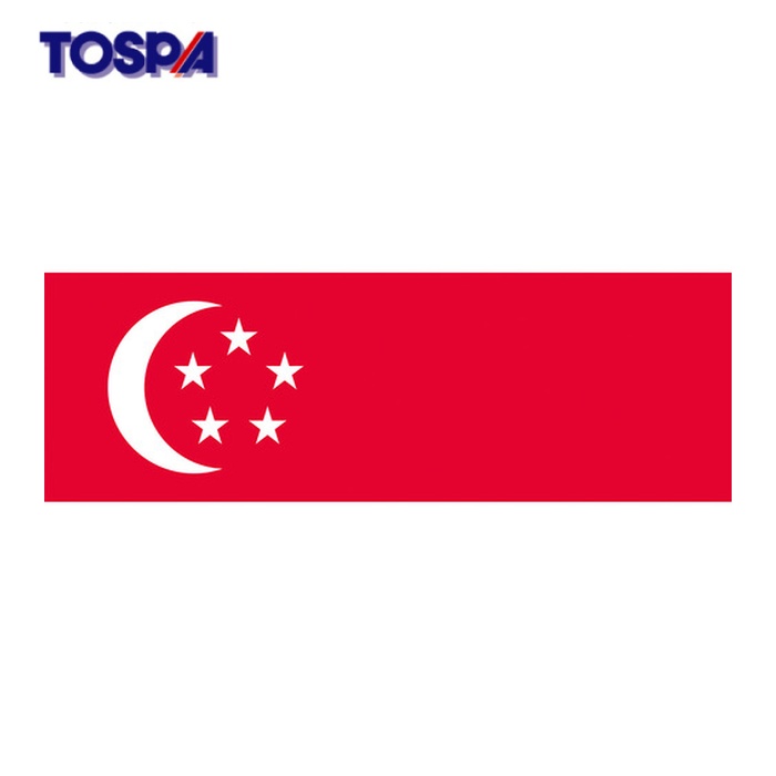 東京製旗 TOSPA 国旗No.2(90×135cm) シンガポール (1枚) 426326