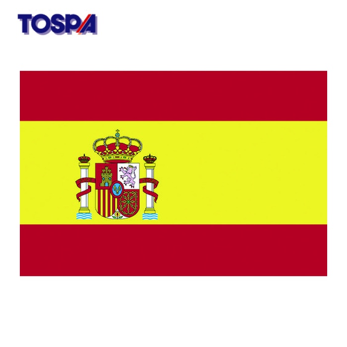 東京製旗 TOSPA 国旗No.2(90×135cm) スペイン(紋章入) (1枚) 426345