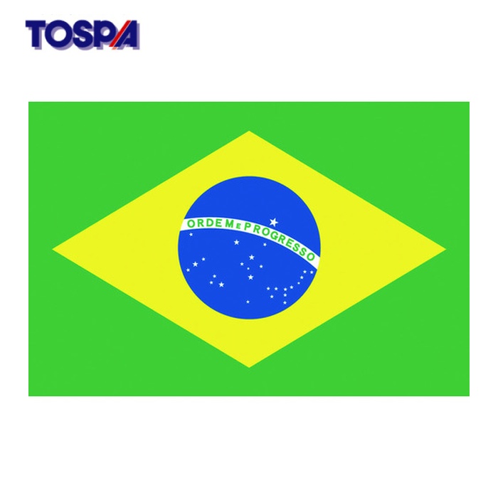東京製旗 TOSPA 国旗No.2(90×135cm) ブラジル (1枚) 426646