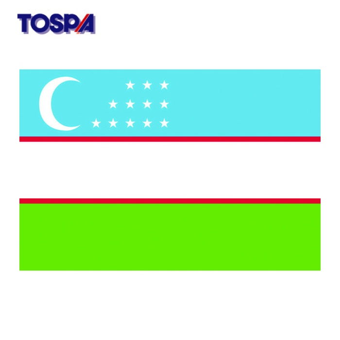東京製旗 TOSPA 国旗No.2(90×135cm) ウズベキスタン (1枚) 426144