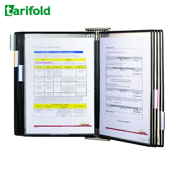 tarifold タリフォールド 掲示用抗菌ファイルスタンド(ステンレス) 壁付けタイプ A4×10 (1個) 414567|工具ランド いたわり館