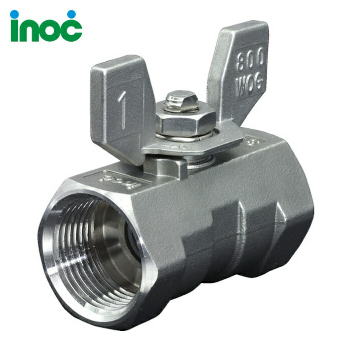 イノック inoc 316SRVMB25A ねじ込みボールバルブ 全長71.0mm 呼び径(A)25 (1個)