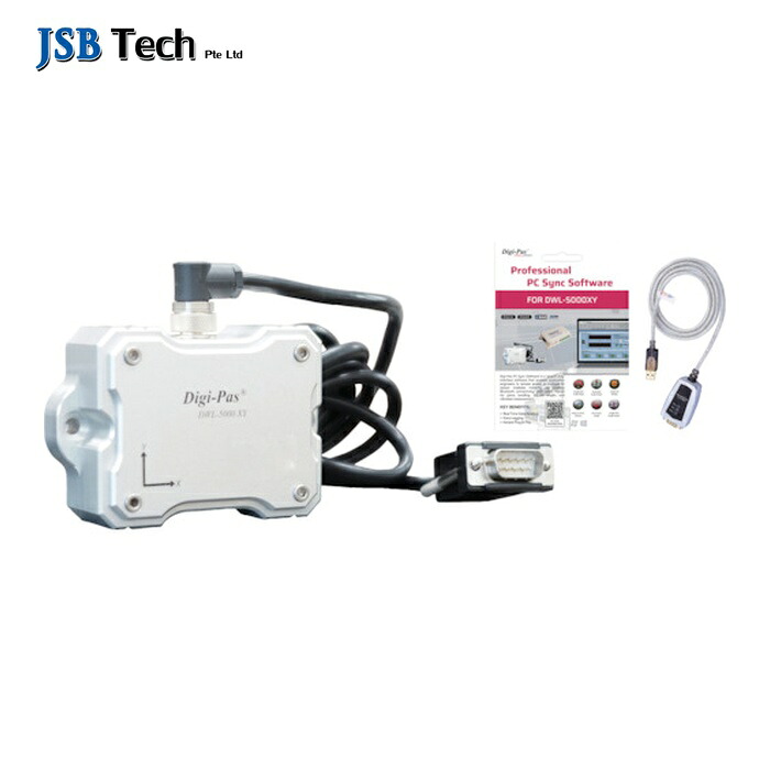 JSBTECH 2-05021-99 Digi-pas DWL5000XY Pro-Version 高性能2軸デジタル傾斜角度検知器 ±0.01° (1個)