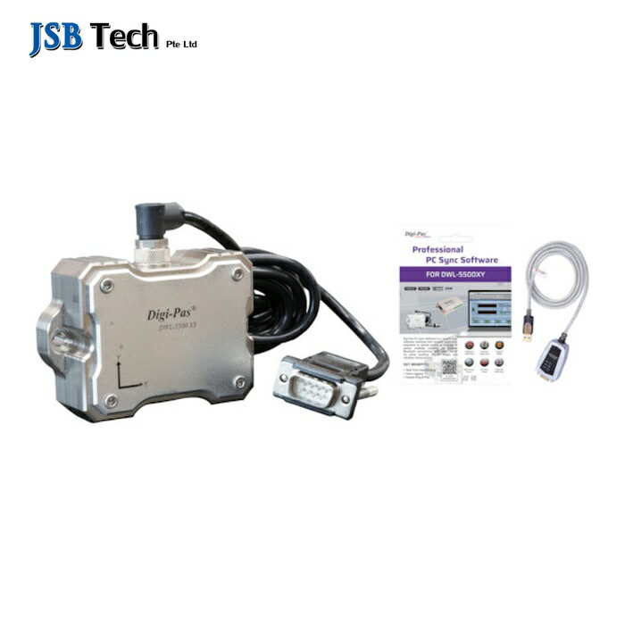 JSBTECH 2-05521-99 Digi-pas DWL5500XY Pro-Version 高性能2軸デジタル傾斜角度検知器 ±0.001° (1個)